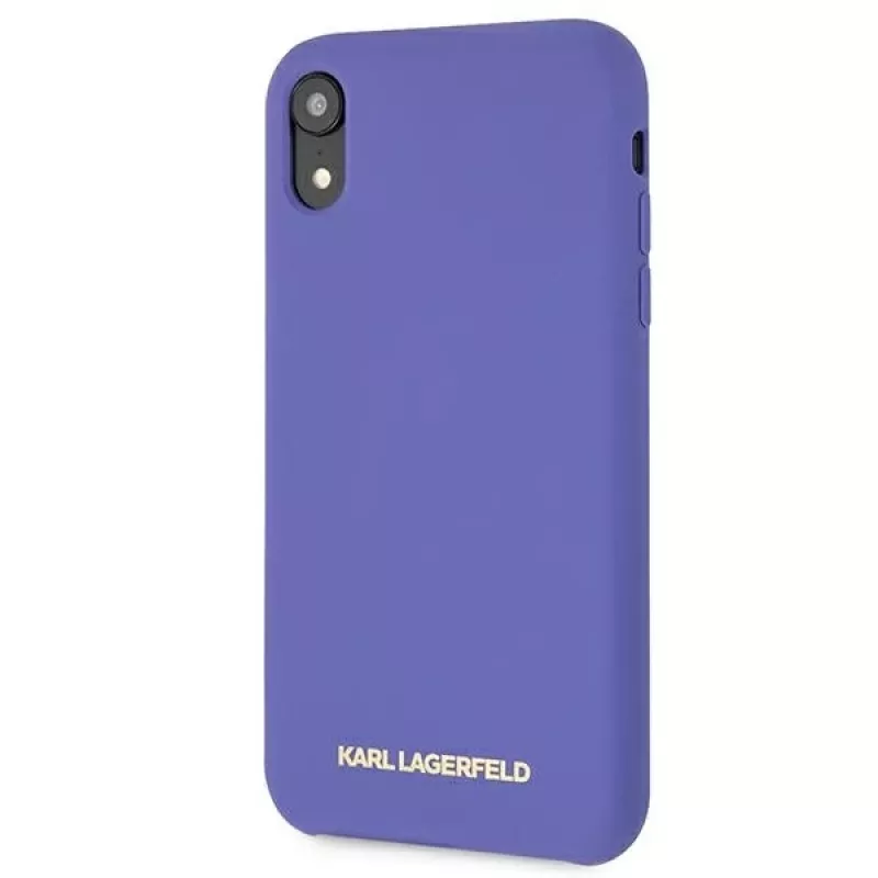 Karl Lagerfeld KLHCI61SLVOG silikoninen kovakotelo Apple iPhone Xr - violetti
