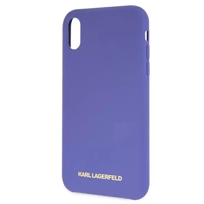 Karl Lagerfeld KLHCI61SLVOG silikoninen kovakotelo Apple iPhone Xr - violetti