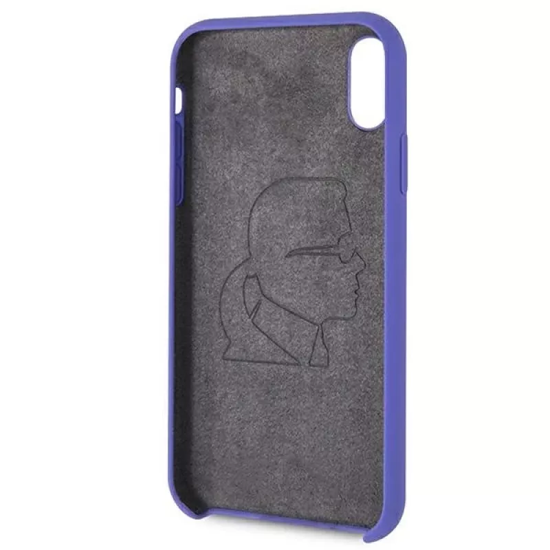 Karl Lagerfeld KLHCI61SLVOG silikoninen kovakotelo Apple iPhone Xr - violetti