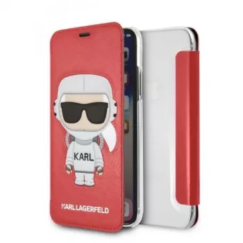Karl Lagerfeld KLFLBKPXKSCORE iPhone X/XS kirjakotelo Red Karl Space Cosmonaut