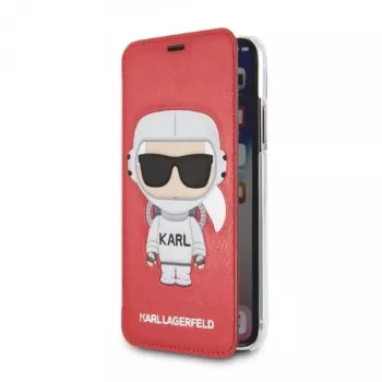 Karl Lagerfeld KLFLBKPXKSCORE iPhone X/XS kirjakotelo Red Karl Space Cosmonaut