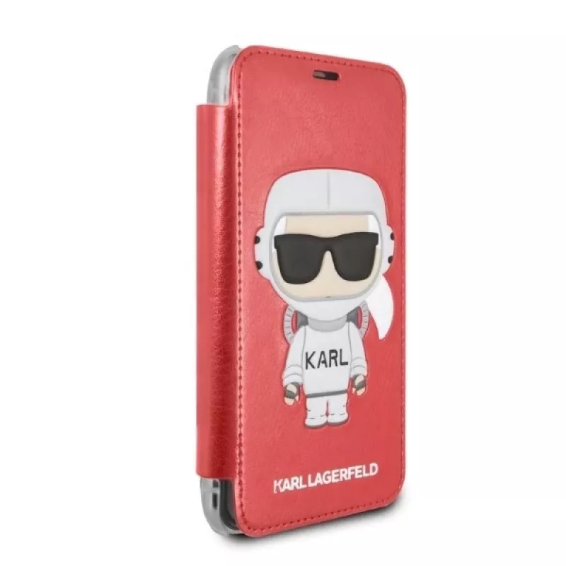 Karl Lagerfeld KLFLBKPXKSCORE iPhone X/XS kirjakotelo Red Karl Space Cosmonaut