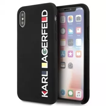 Karl Lagerfeld KLHCPXBHWHBK iPhone X/XS suojakotelo musta kiiltävä Bauhaus
