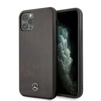 Mercedes-Benz Wood Line Rosewood kovakotelo Apple iPhone 11 Pro Max - ruskea