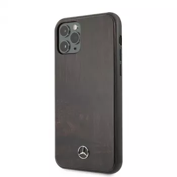 Mercedes-Benz Wood Line Rosewood kovakotelo Apple iPhone 11 Pro Max - ruskea