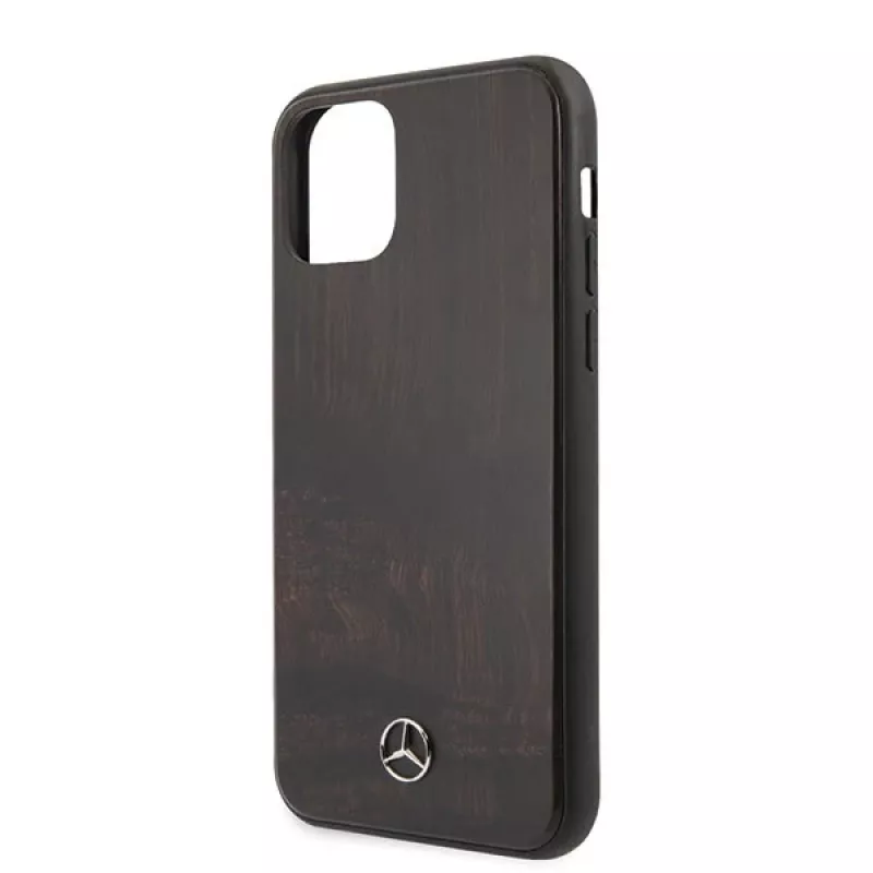 Mercedes-Benz Wood Line Rosewood kovakotelo Apple iPhone 11 Pro Max - ruskea