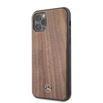 Mercedes-Benz Wood Line Walnut kovakotelo Apple iPhone 11 Pro Max - ruskea