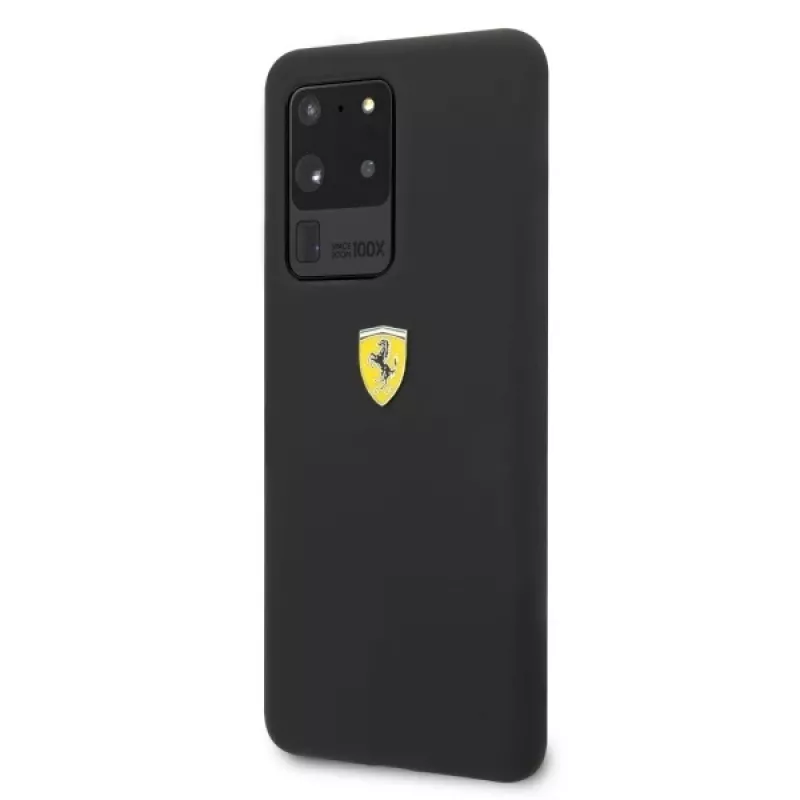 Ferrari Hardcase FESSIHCS69BK silikonikotelo Samsung Galaxy S20 Ultra - musta