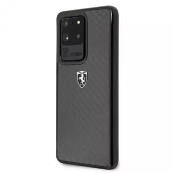 Ferrari suojakotelo FEHCAHCS69BK Samsung Galaxy S20 Ultralle, musta Carbon Heritage