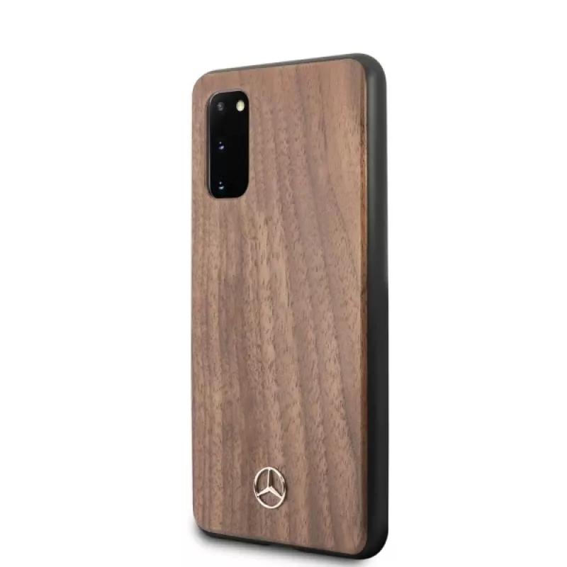 MERCEDES-BENZ Wood Line Walnut kovakotelo Samsung Galaxy S20 (SM-G980) - ruskea