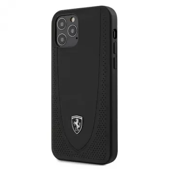 Ferrari FEOGOHCP12MBK Off Track Perforated kovakotelo iPhone 12 / 12 Pro 6,1 tuumaa - musta