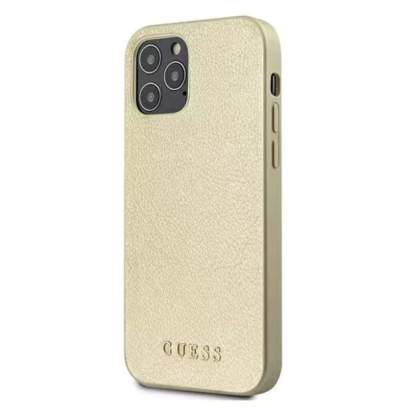 Guess GUHCP12LIGLGO kovakotelo iPhone 12 Pro Max 6,7 tuumaa Gold Iridescent
