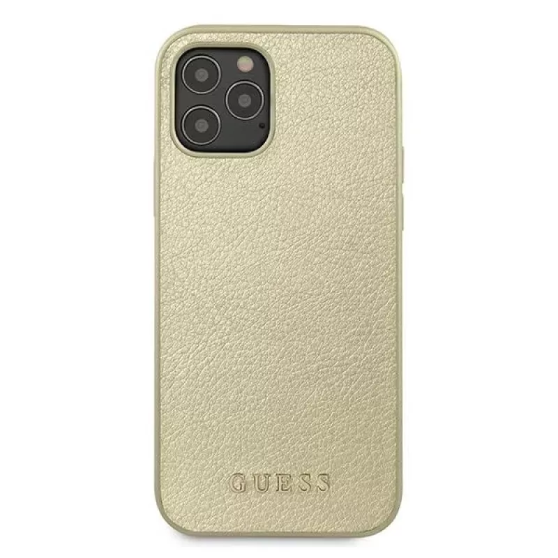 Guess GUHCP12LIGLGO kovakotelo iPhone 12 Pro Max 6,7 tuumaa Gold Iridescent