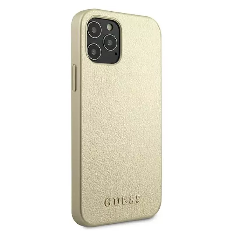 Guess GUHCP12LIGLGO kovakotelo iPhone 12 Pro Max 6,7 tuumaa Gold Iridescent
