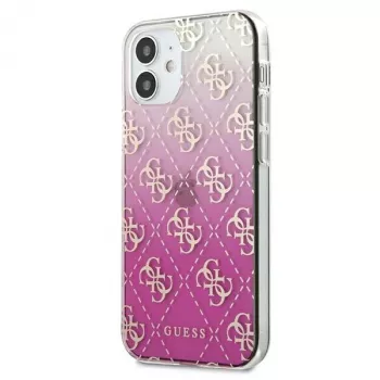 Guess GUHCP12SPCU4GGPI iPhone 12 mini 5,4 tuumaa pinkki kovakotelo 4G Gradient