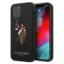 U.S. POLO ASSN. USHCP12MPUGFLBK iPhone 12/12 Pro 6.1 musta Polo Embroidery Collection takakansi
