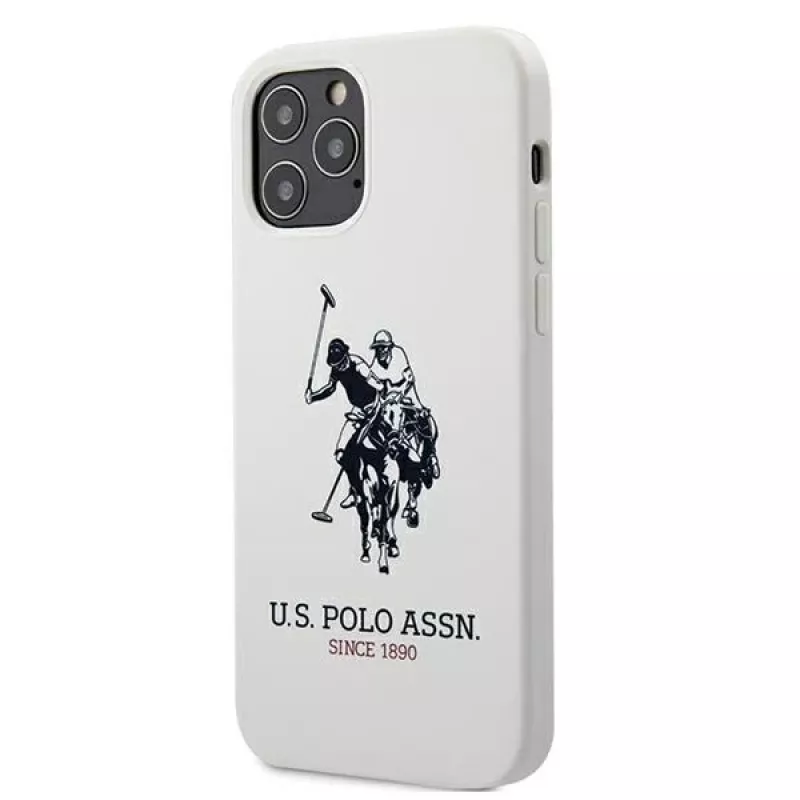U.S. POLO ASSN. Silicone Collection iPhone 12/12 Pro 6,1 inch valkoinen silikonikuori