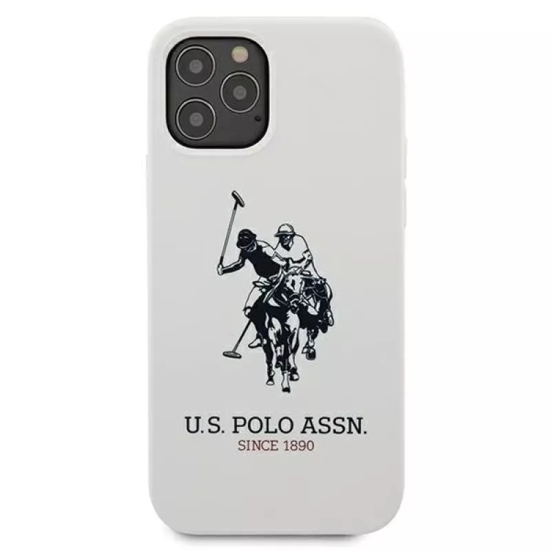 U.S. POLO ASSN. Silicone Collection iPhone 12/12 Pro 6,1 inch valkoinen silikonikuori
