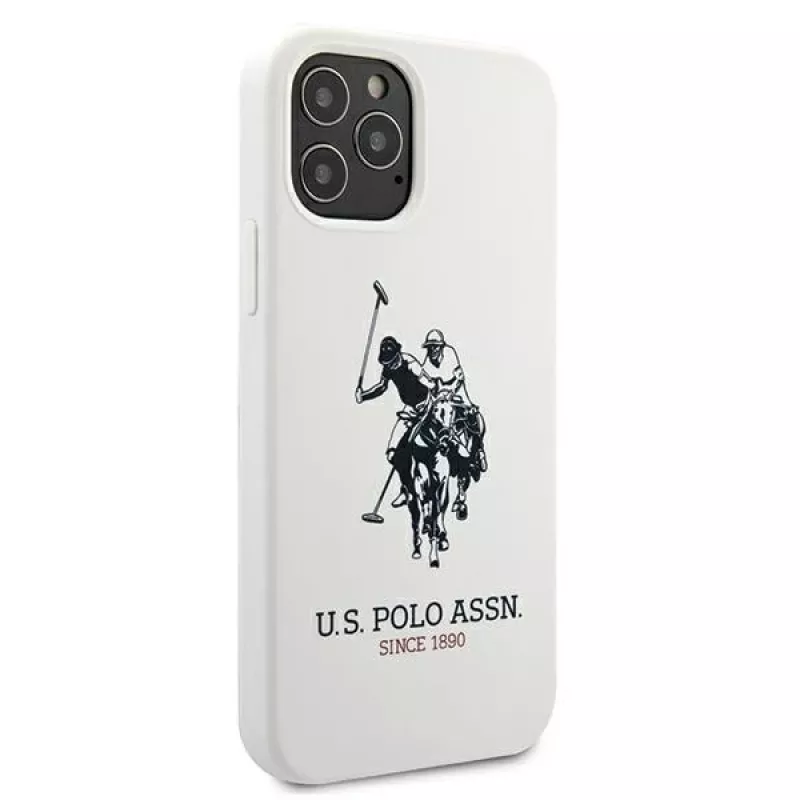 U.S. POLO ASSN. Silicone Collection iPhone 12/12 Pro 6,1 inch valkoinen silikonikuori