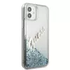 Guess Glitter Vintage Script jäykkä kuori Apple iPhone 12 mini - sininen
