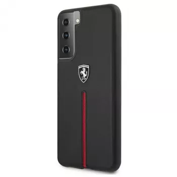Ferrari FEOSIHCS21MBK S21+ G996 musta jäykkä kuori Off Track Leather Nylon Stripe