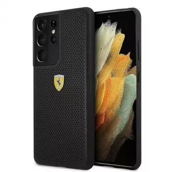 Ferrari FESPEHCS21LBK S21 Ultra G996 musta jäykkä kuori On Track Perforated
