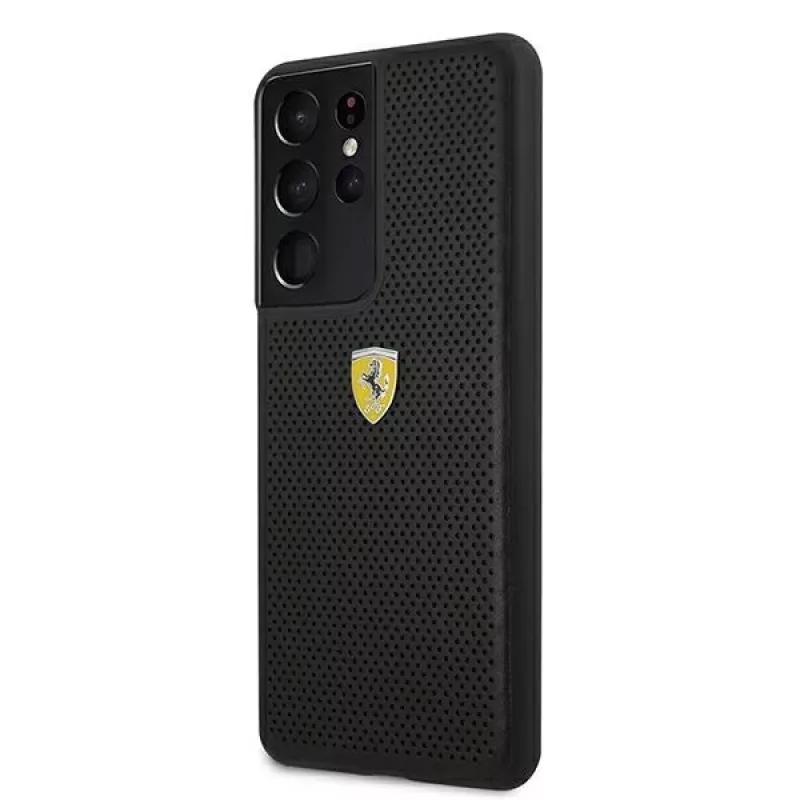 Ferrari FESPEHCS21LBK S21 Ultra G996 musta jäykkä kuori On Track Perforated