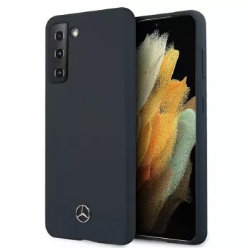 Mercedes-Benz Silicone Line jäykkä kuori Samsung Galaxy S21 -laitteelle - sininen