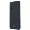 Mercedes-Benz Silicone Line jäykkä kuori Samsung Galaxy S21 -laitteelle - sininen
