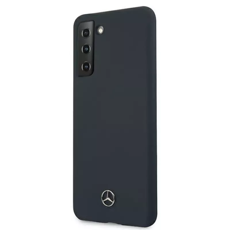 Mercedes-Benz Silicone Line jäykkä kuori Samsung Galaxy S21 -laitteelle - sininen
