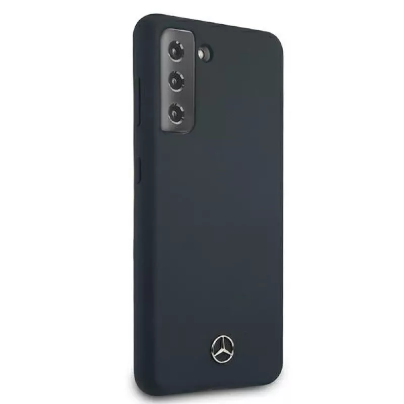 Mercedes-Benz Silicone Line jäykkä kuori Samsung Galaxy S21 -laitteelle - sininen