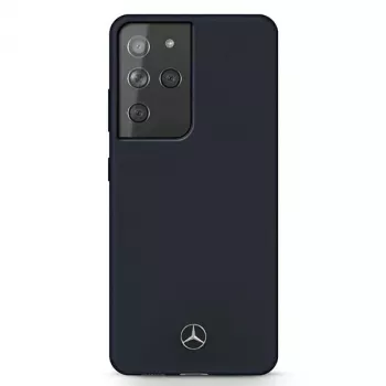 Mercedes-Benz Silicone Line jäykkä kuori Samsung Galaxy S21 Ultra (SM-G998) -laitteelle - sininen