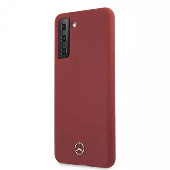 Mercedes-Benz Silicone Line jäykkä kuori Samsung Galaxy S21 (SM-G991) -laitteelle - punainen