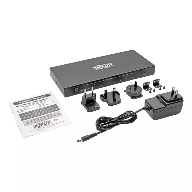 Eaton Tripp Lite B118-008-UHD HDMI-kytkin - 8 tuloa, 1 lähtö, 4K UHD, HDR, musta