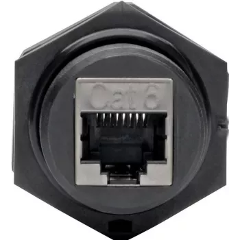 Eaton Tripp Lite N206-BC01-IND RJ45-läpivientiliitin Cat5/Cat6 naaras-naaras suojattu teollisuus IP68 pölysuojakansi TAA