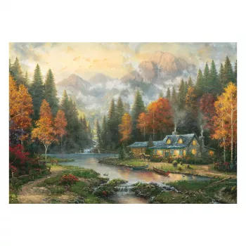 Schmidt Thomas Kinkade Studios Autumn Evening at the Lake 1000 palan palapeli