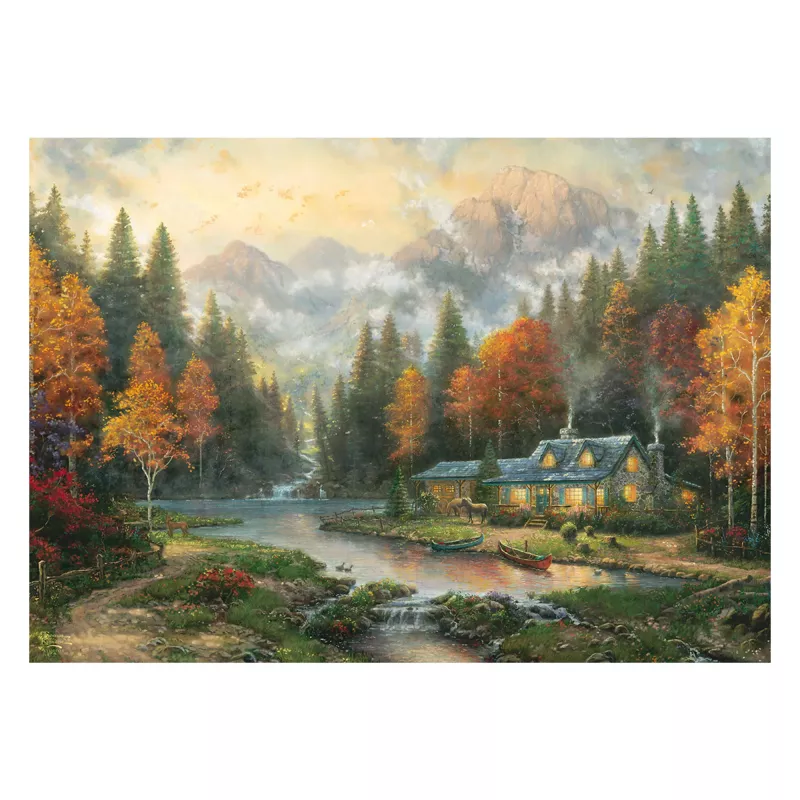 Schmidt Thomas Kinkade Studios Autumn Evening at the Lake 1000 palan palapeli