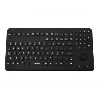 GETT InduKey InduProof Advanced TKG-104-MB-IP68-VESA-BLACK teollisuusnäppäimistö, 104 näppäintä, IP68, VESA-asennus, USB, musta