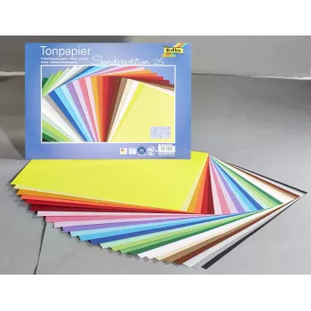 Folia askartelupaperi värit lajiteltu 130 g/m² - 130 gsm