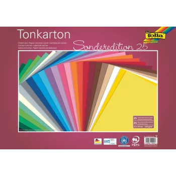 Folia Photo Cardboard Special Edition 25 eri väriä 220 g/m² 50 arkkia A4