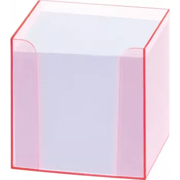Folia 99072 Notizbox fluoresoivalla reunalla pinkki