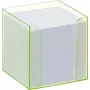 Folia 9907/4 Notizbox fluoresoivalla vihreällä reunalla ja paperikuutio