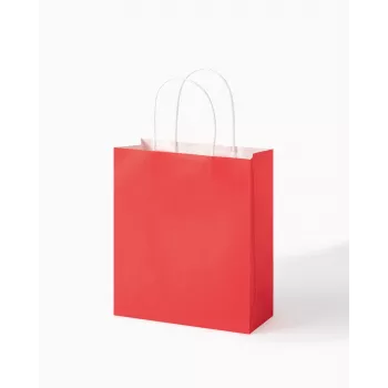 Folia 7 paperipussia CLASSIC M punainen luonnonvalkoinen vihreä kerma metallikulta 18,0 x 21 cm