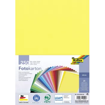 Folia valokuvakartonki lajitellut värit 300 g/m² 250 arkkia A4 valokuvakartonki
