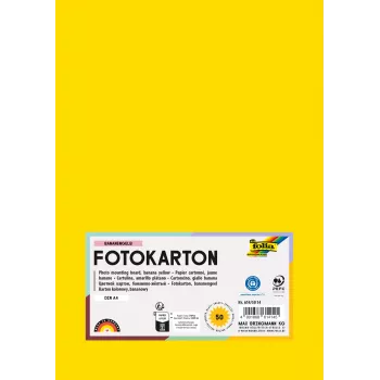 Folia 614/50 14 - keltainen - yksivärinen - A4 (210 x 297 mm) - 300 g/m² - 50 arkkia - Saksa