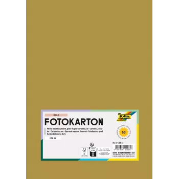 Folia 614/50 65 - kulta - yksivärinen - A4 (210 x 297 mm) - 300 g/m² - matta - 50 arkkia
