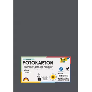 Folia 614/50 88 - antrasiitti - yksivärinen - A4 (210 x 297 mm) - 300 g/m² - 50 arkkia - Saksa