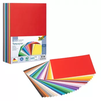 Folia käsityöpaperi sekoitetut värit 130 g/m² 500 arkkia - A4