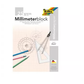 Folia 8230/25 millimetripaperilehtiö A3, 25 arkkia