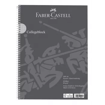 FABER-CASTELL College Block ruudullinen DIN A4 reunuksella